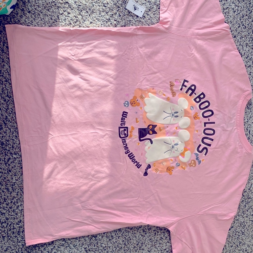 Disney World Pink Faboolous Ghost Halloween Shirt NWT Size L